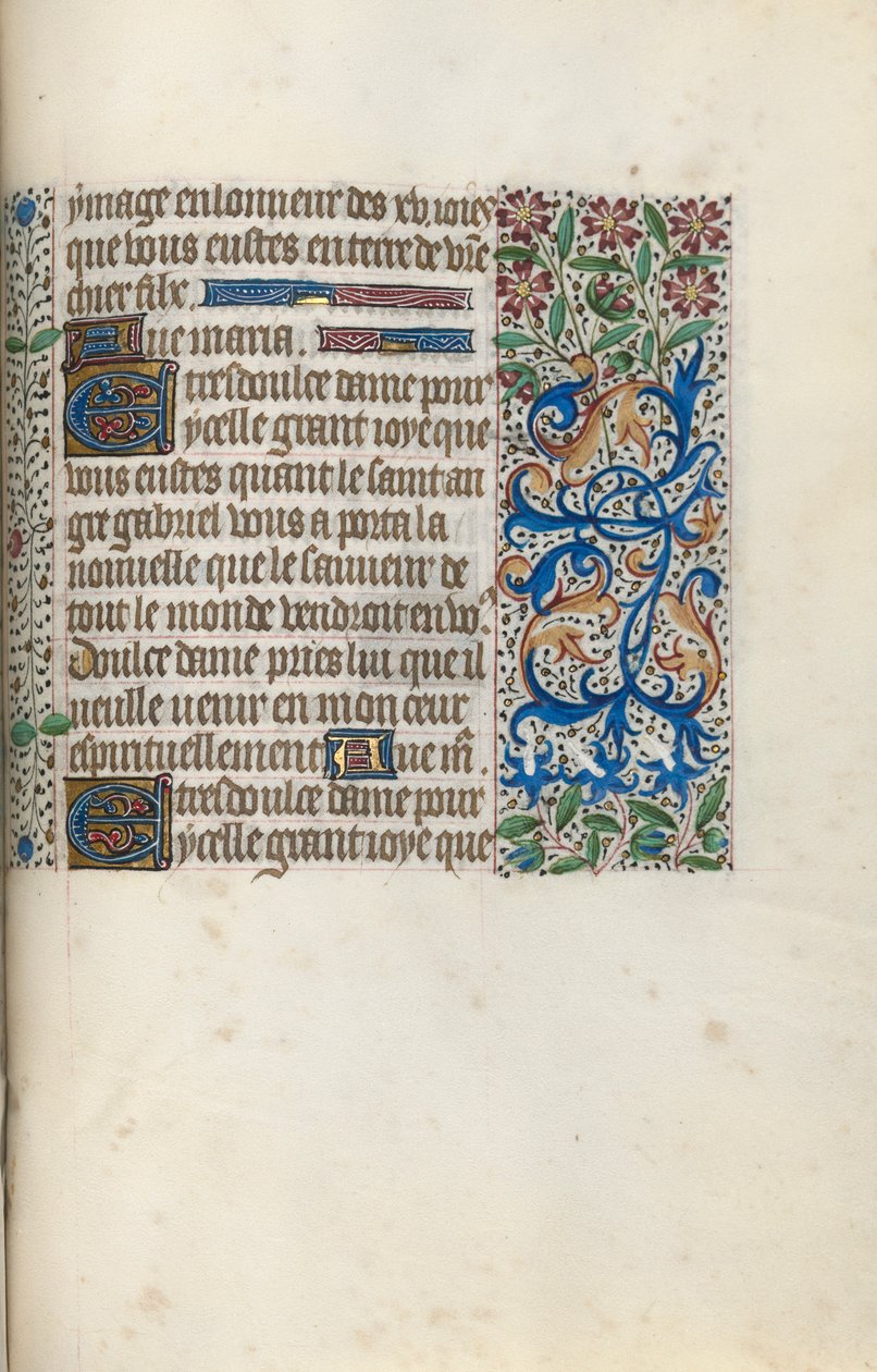 Tuntikirja Rouenin käyttö: fol. 147r, c. 1470. tekijältä Master of the Geneva Latini
