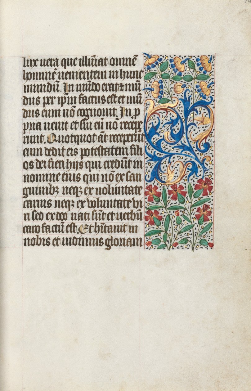 Tuntikirja Rouenin käyttö: fol. 14r, c. 1470. tekijältä Master of the Geneva Latini