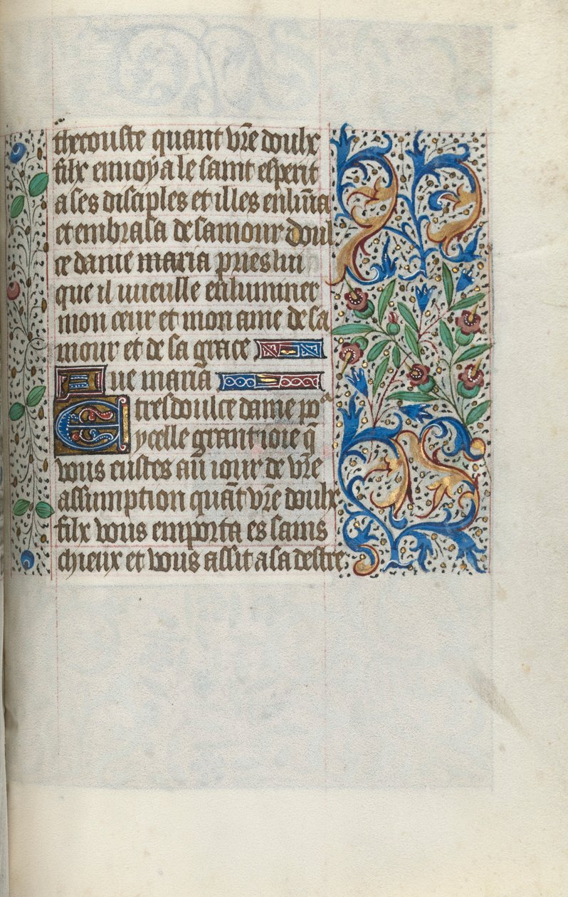 Tuntikirja Rouenin käyttö: fol. 151r, c. 1470. tekijältä Master of the Geneva Latini
