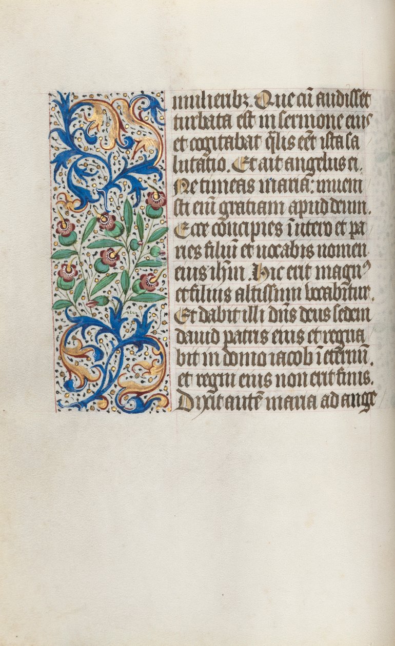 Tuntikirja Rouenin käyttö: fol. 15v, c. 1470. tekijältä Master of the Geneva Latini