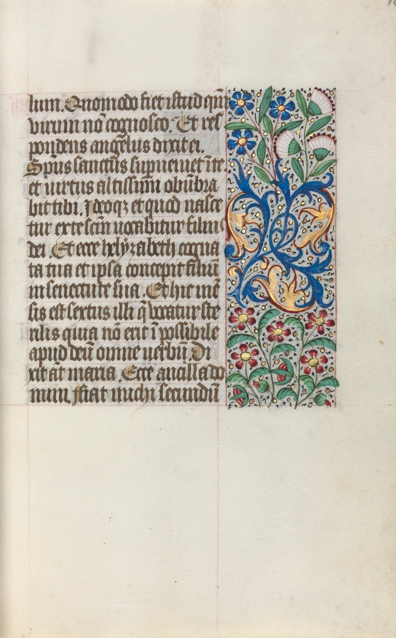 Tuntikirja Rouenin käyttö: fol. 16r, c. 1470. tekijältä Master of the Geneva Latini