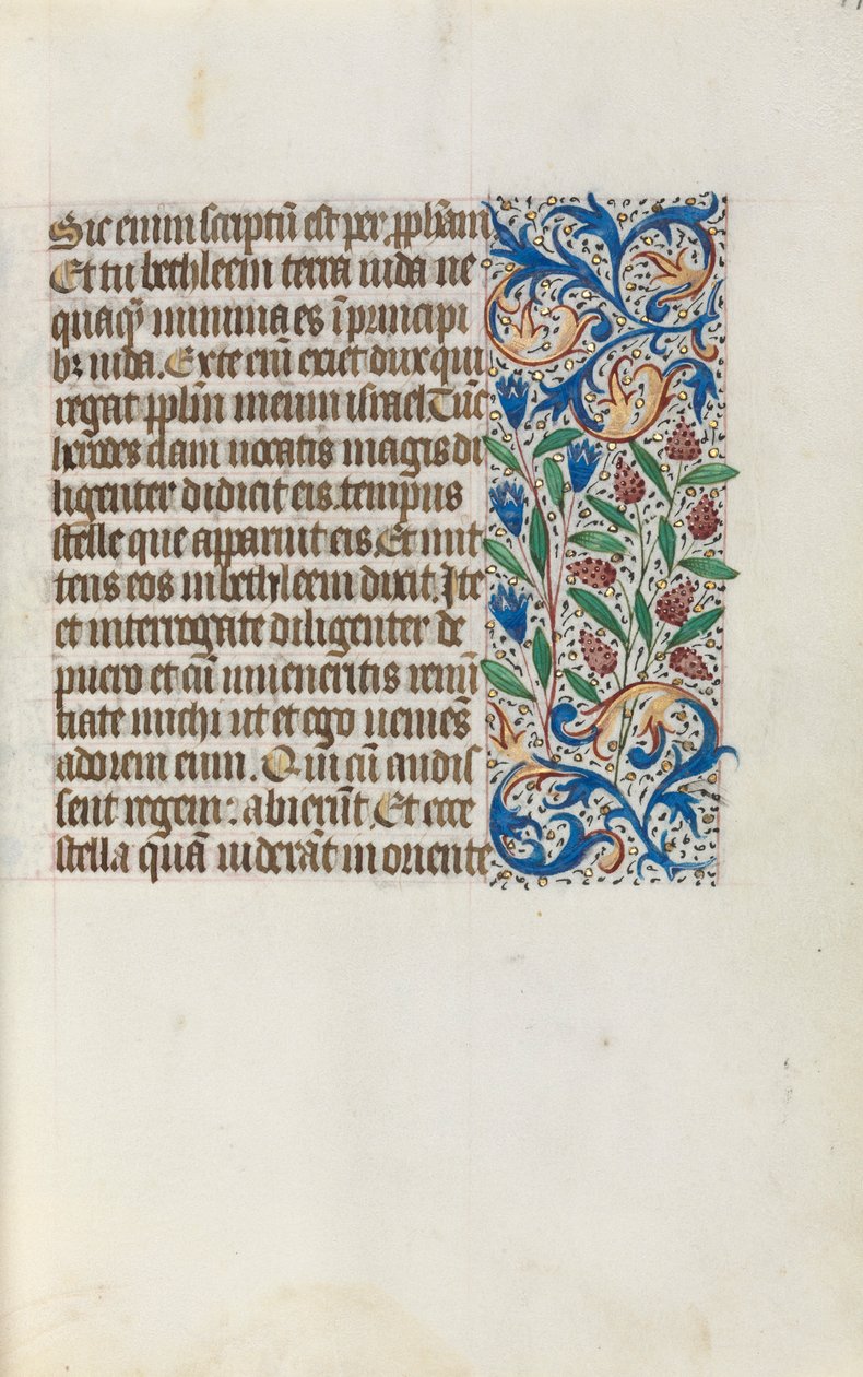 Tuntikirja Rouenin käyttö: fol. 17r, c. 1470. tekijältä Master of the Geneva Latini
