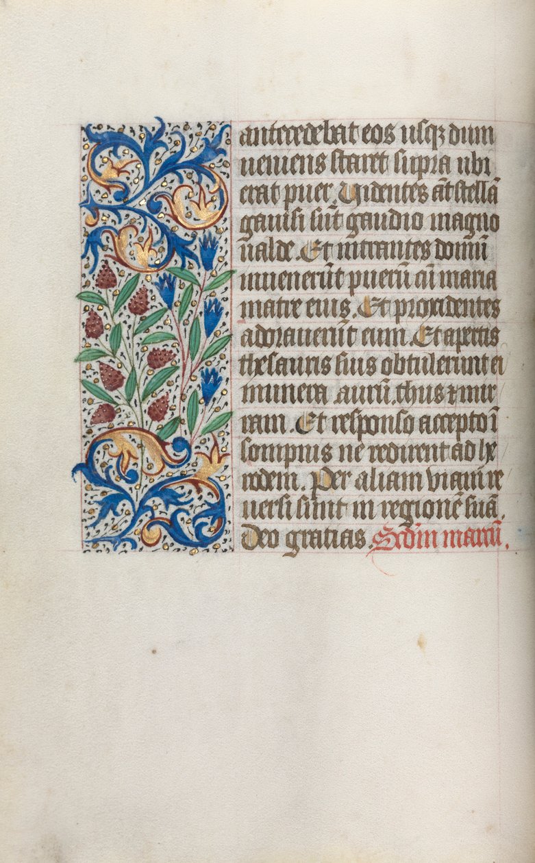Tuntikirja Rouenin käyttö: fol. 17v, c. 1470. tekijältä Master of the Geneva Latini