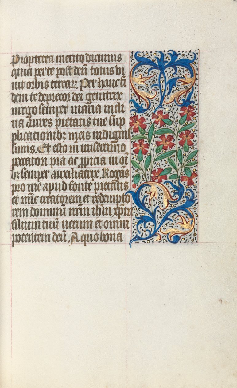 Tuntikirja Rouenin käyttö: fol. 24r, c. 1470. tekijältä Master of the Geneva Latini