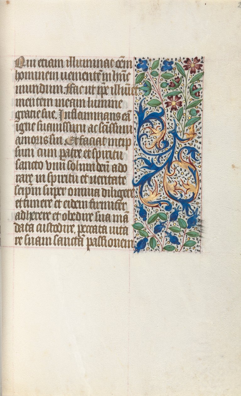 Tuntikirja Rouenin käyttö: fol. 26r, c. 1470. tekijältä Master of the Geneva Latini