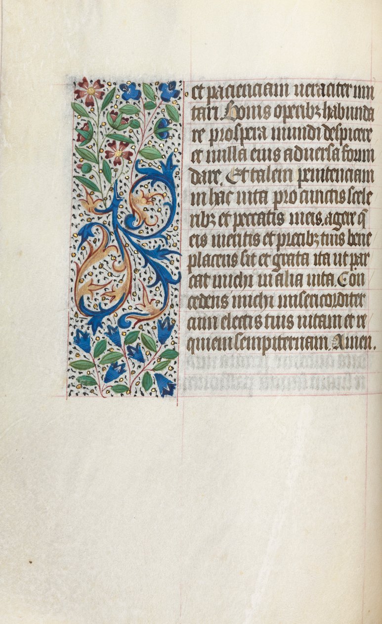 Tuntikirja Rouenin käyttö: fol. 26v, c. 1470. tekijältä Master of the Geneva Latini
