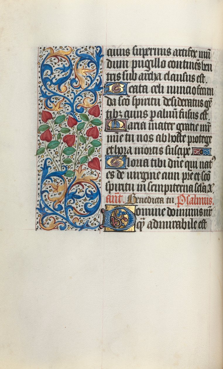 Tuntikirja Rouenin käyttö: fol. 30v, c. 1470. tekijältä Master of the Geneva Latini