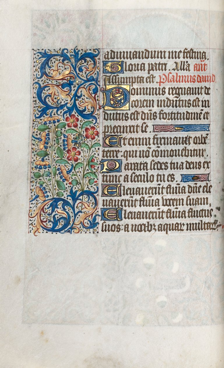 Tuntikirja Rouenin käyttö: fol. 39b, c. 1470. tekijältä Master of the Geneva Latini