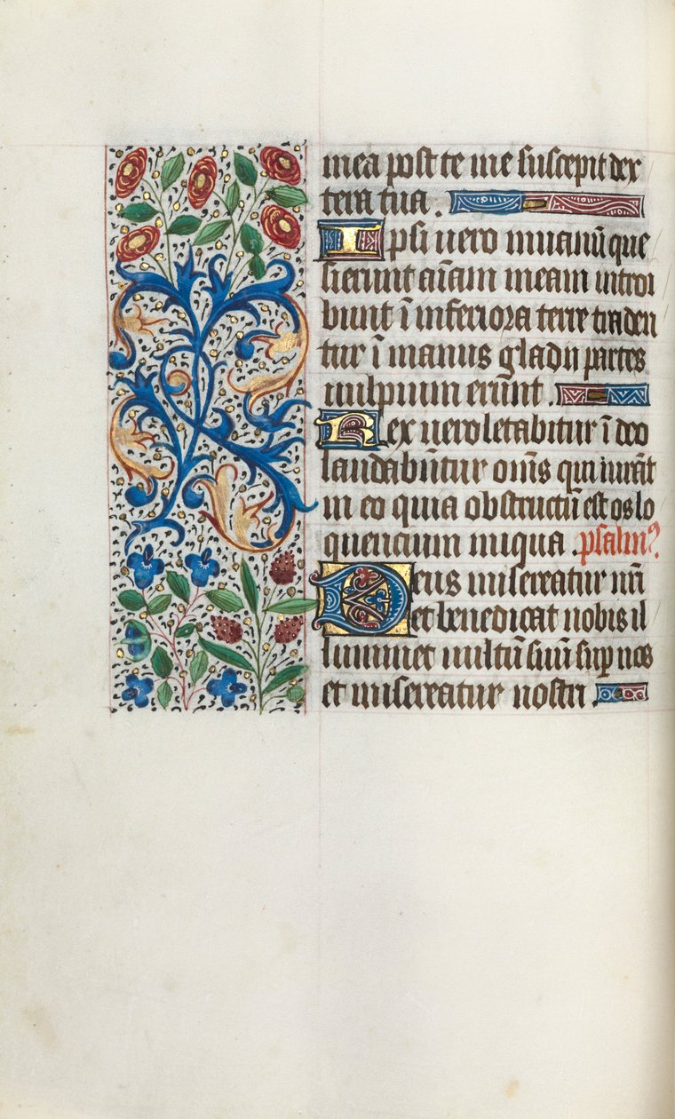 Tuntikirja Rouenin käyttö: fol. 40v, c. 1470. tekijältä Master of the Geneva Latini