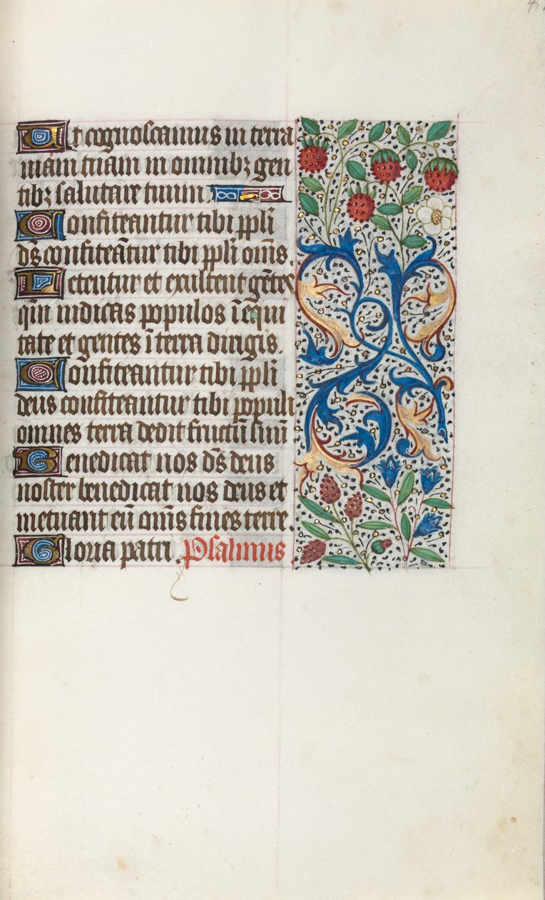 Tuntikirja Rouenin käyttö: fol. 41r, c. 1470. tekijältä Master of the Geneva Latini