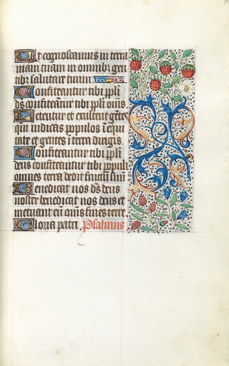 Tuntikirja Rouenin käyttö: fol. 42r, c. 1470. tekijältä Master of the Geneva Latini