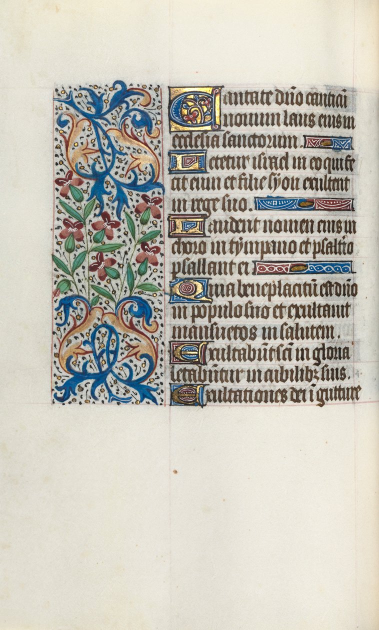 Tuntikirja Rouenin käyttö: fol. 45v, c. 1470. tekijältä Master of the Geneva Latini