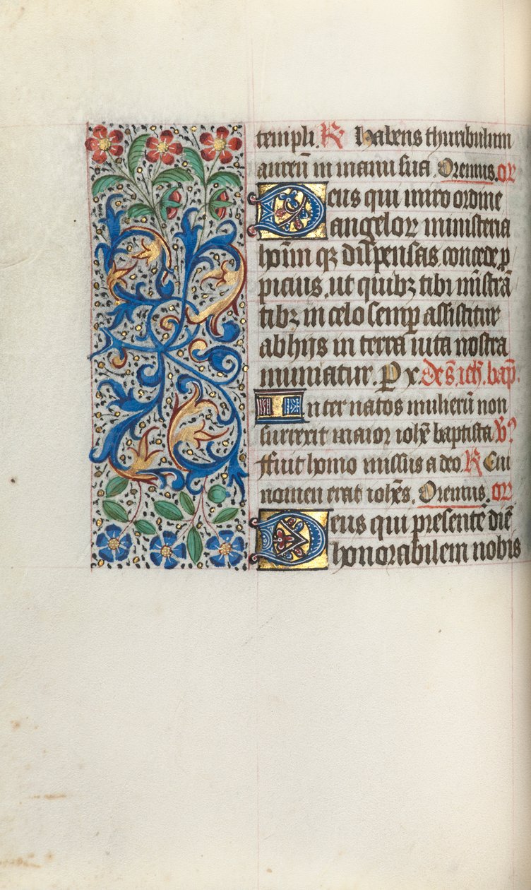 Tuntikirja Rouenin käyttö: fol. 50v, c. 1470. tekijältä Master of the Geneva Latini