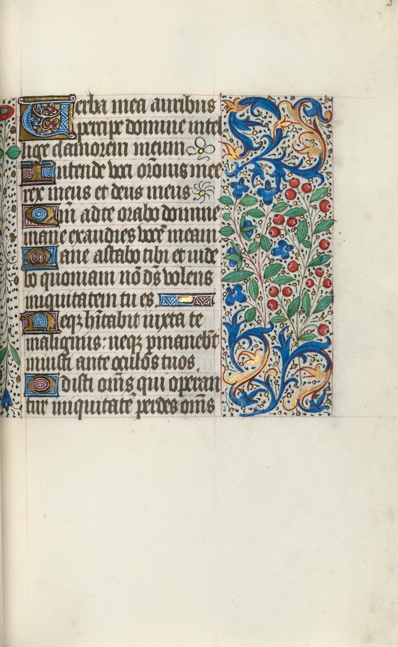 Tuntikirja Rouenin käyttö: fol. 59r, c. 1470. tekijältä Master of the Geneva Latini