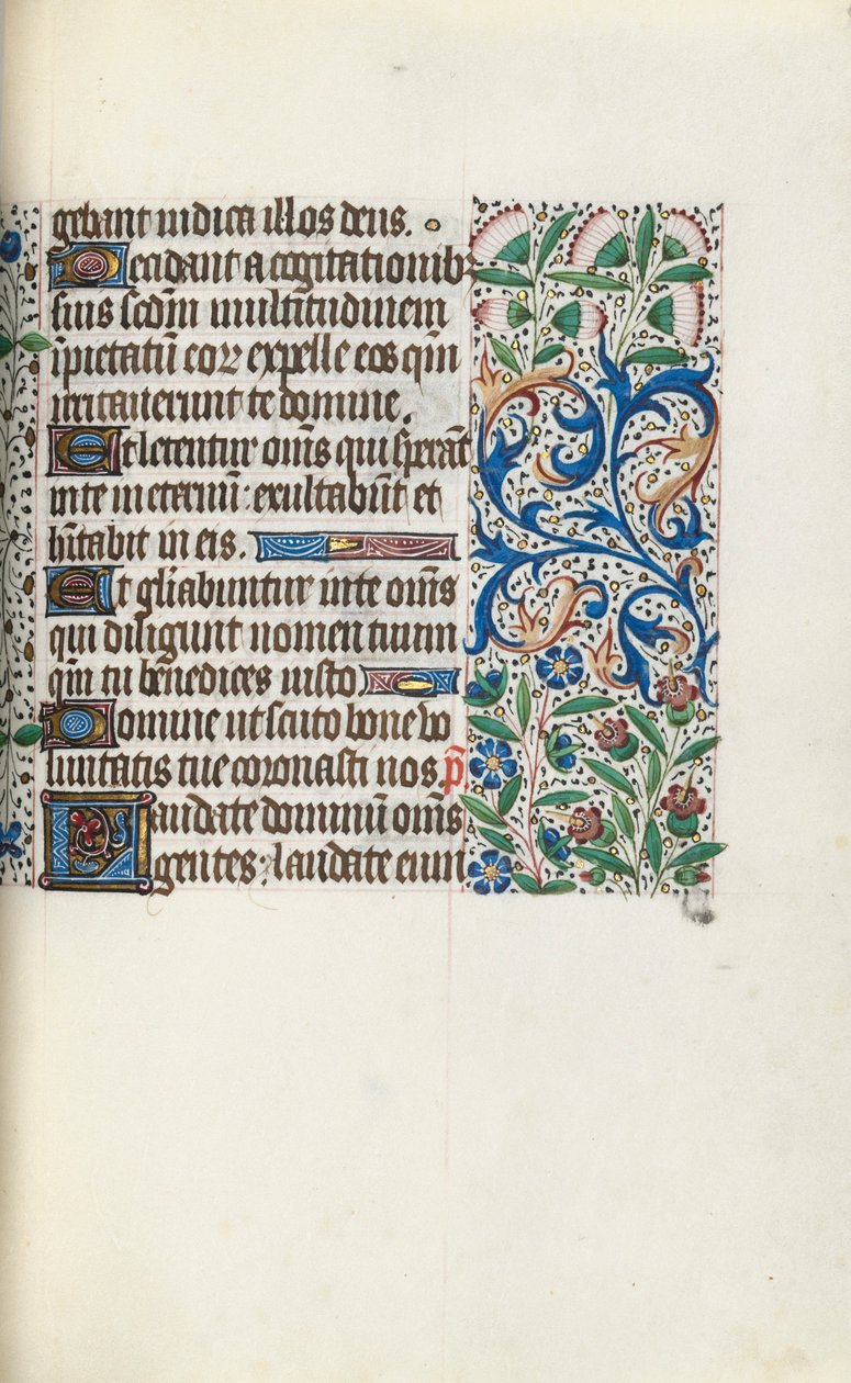 Tuntikirja Rouenin käyttö: fol. 60r, c. 1470. tekijältä Master of the Geneva Latini
