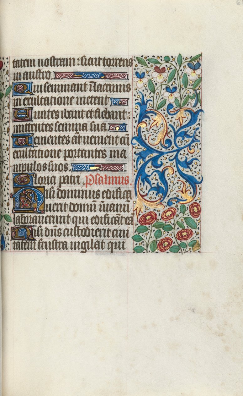 Tuntikirja Rouenin käyttö: fol. 68r, c. 1470. tekijältä Master of the Geneva Latini