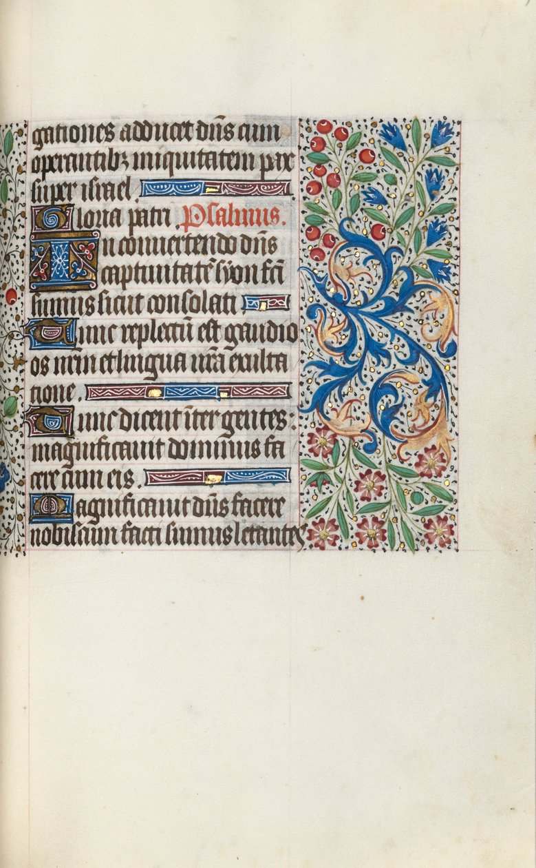 Tuntikirja Rouenin käyttö: fol. 72r, c. 1470. tekijältä Master of the Geneva Latini