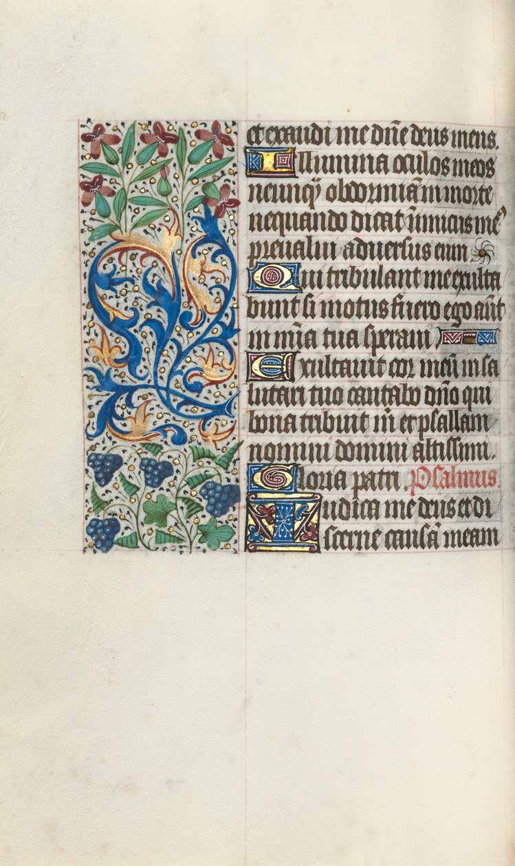 Tuntikirja Rouenin käyttö: fol. 75v, c. 1470. tekijältä Master of the Geneva Latini