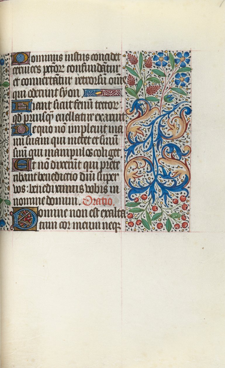 Tuntikirja Rouenin käyttö: fol. 77r, c. 1470. tekijältä Master of the Geneva Latini
