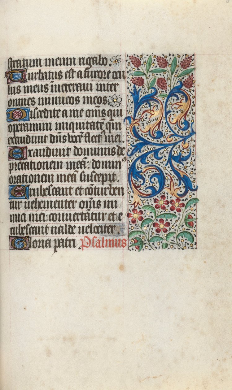Tuntikirja Rouenin käyttö: fol. 81r, c. 1470. tekijältä Master of the Geneva Latini