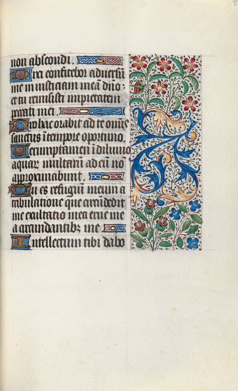 Tuntikirja Rouenin käyttö: fol. 82r, c. 1470. tekijältä Master of the Geneva Latini