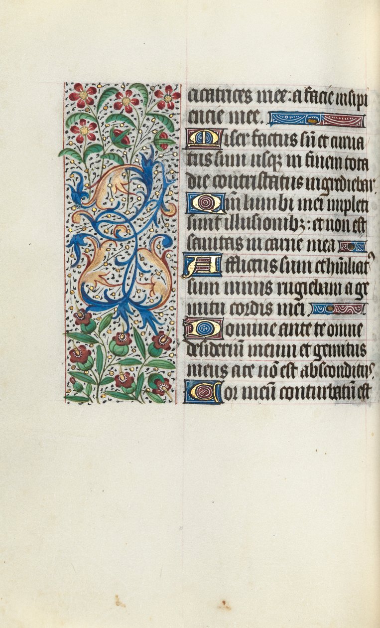 Tuntikirja Rouenin käyttö: fol. 83v, c. 1470. tekijältä Master of the Geneva Latini