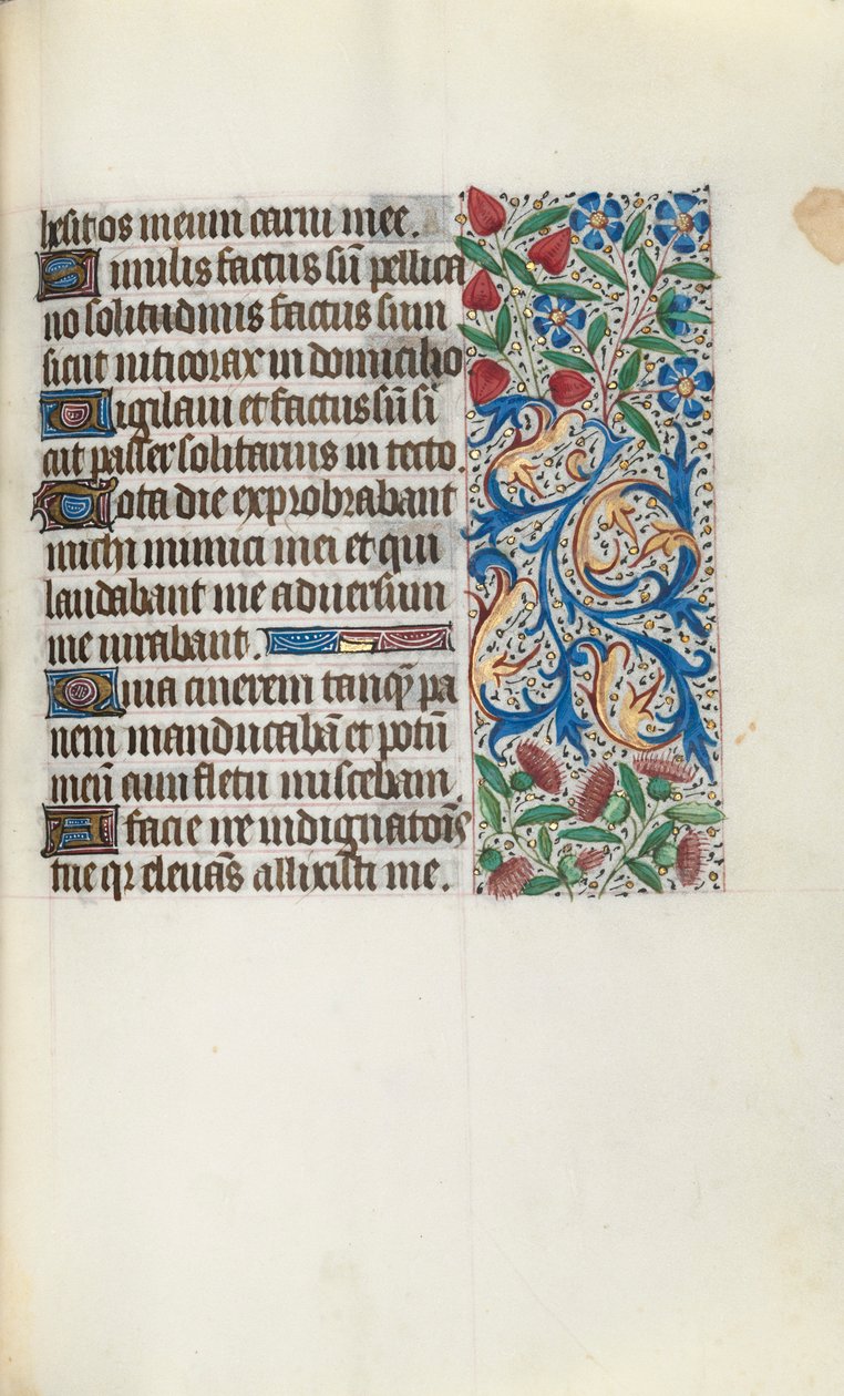 Tuntikirja Rouenin käyttö: fol. 88r, c. 1470. tekijältä Master of the Geneva Latini