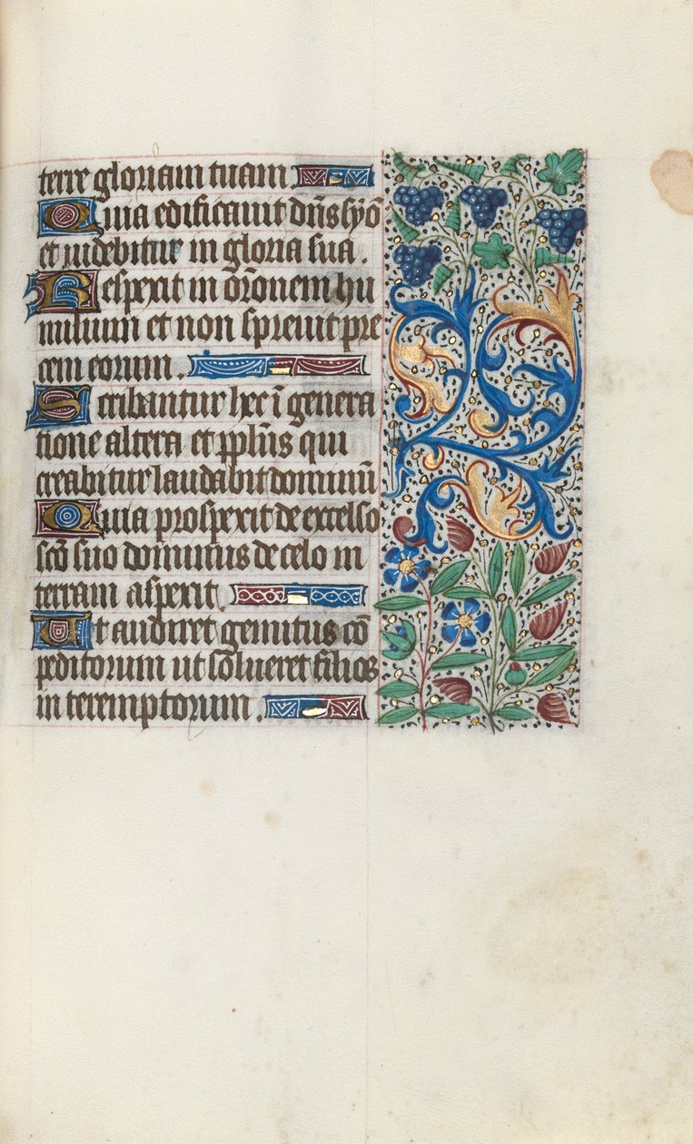 Tuntikirja Rouenin käyttö: fol. 89r, c. 1470. tekijältä Master of the Geneva Latini