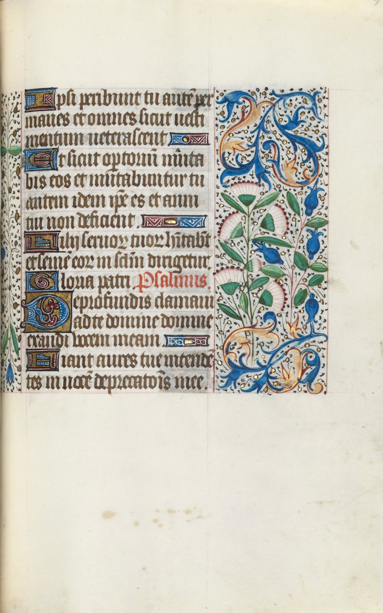 Tuntikirja Rouenin käyttö: fol. 90r, c. 1470. tekijältä Master of the Geneva Latini