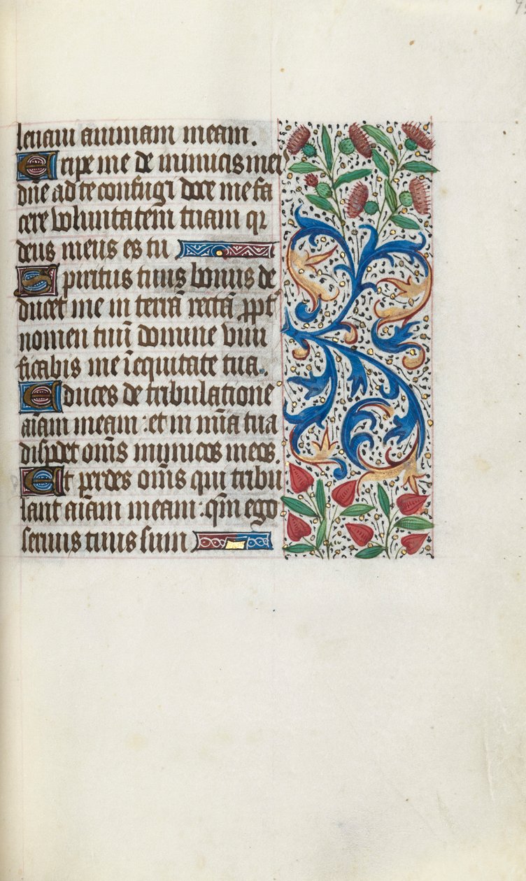 Tuntikirja Rouenin käyttö: fol. 92r, c. 1470. tekijältä Master of the Geneva Latini