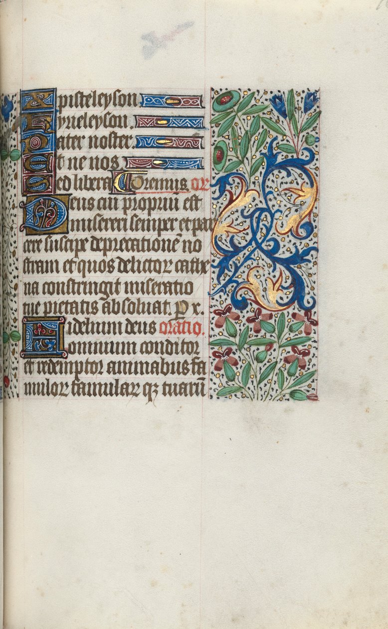 Tuntikirja Rouenin käyttö: fol. 96r, c. 1470. tekijältä Master of the Geneva Latini