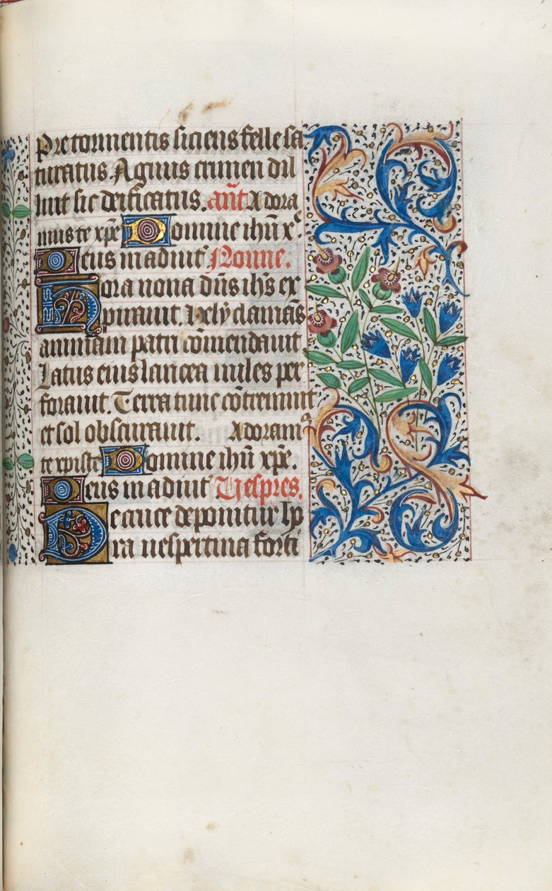 Tuntikirja Rouenin käyttö: fol. 98r, c. 1470. tekijältä Master of the Geneva Latini