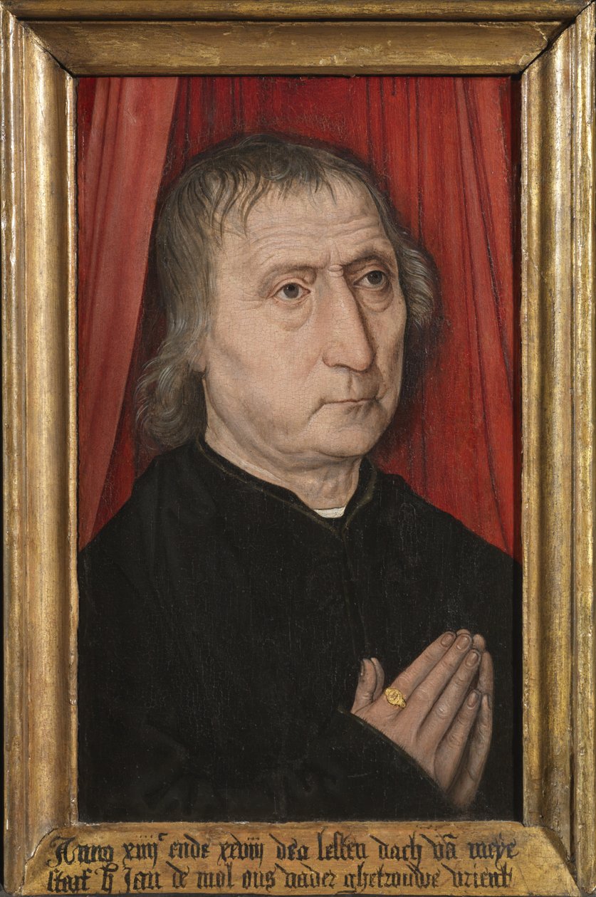 Jan de Molin muotokuva, n. 1485 (öljy paneelille) tekijältä Master of the Guild of Saint George at Malines