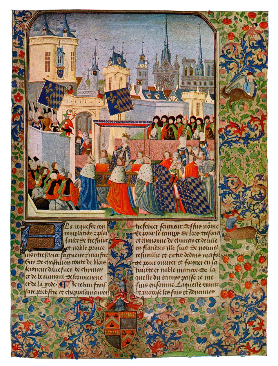 Kuningatar Isabellan tulo Pariisiin, c1385 1400-luku. tekijältä Master of the Harley Froissart