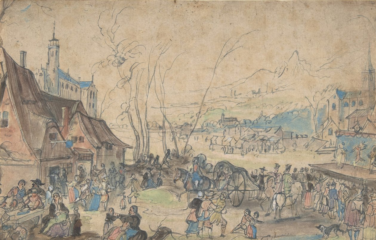 Kylämessut, 1500-luku. tekijältä Master of the Hermitage Sketchbook