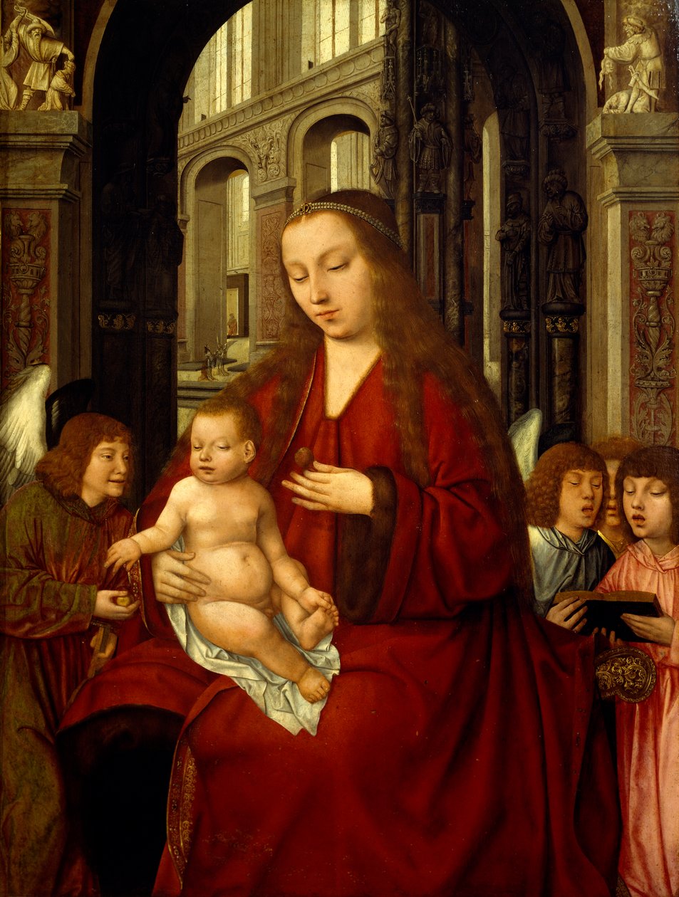 Madonna with Child, início do século XVI (pintura) finlandesa tekijältä Master of the Holy Blood