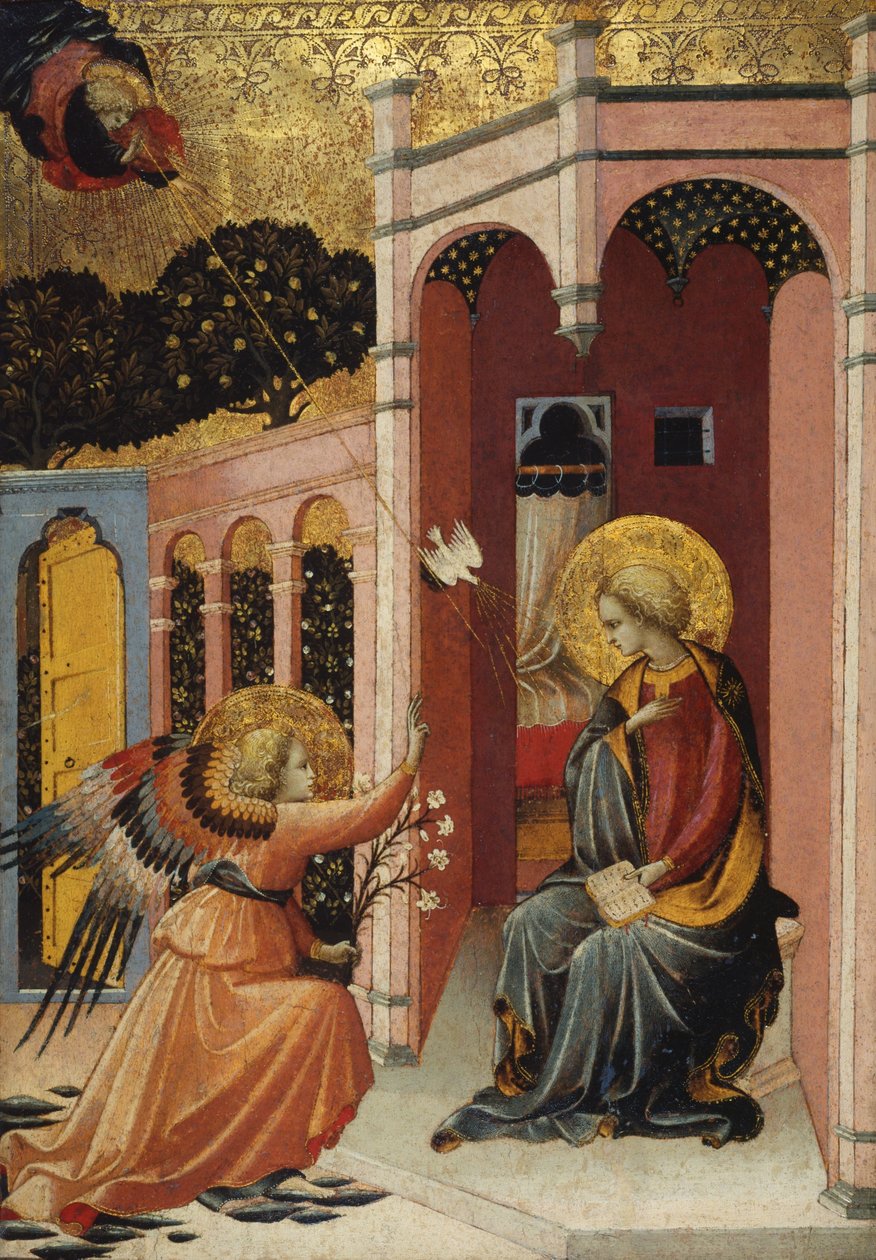 Marian ilmestys, Firenzen koulu, n. 1430-1440 tekijältä Master of the Judgement of Paris