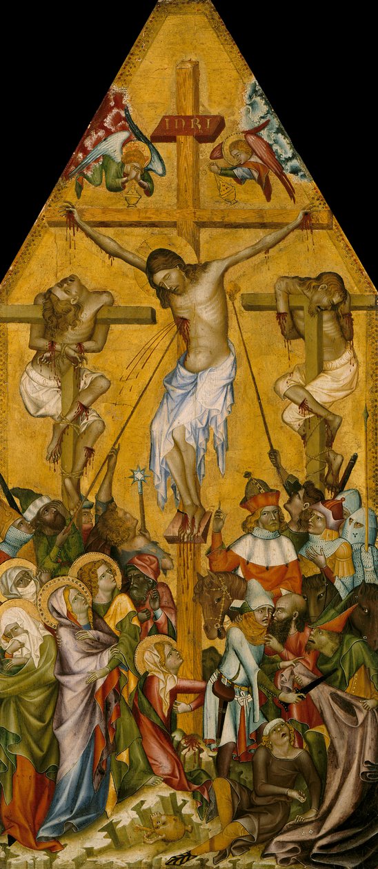 Kristuksen ristiinnaulitseminen, noin 1340 tekijältä Master of the Kaufmann Crucifixion
