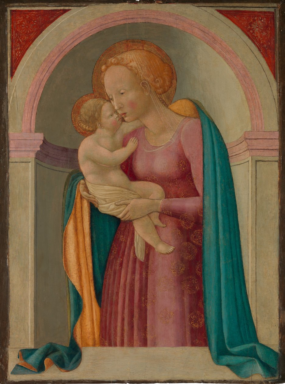 Madonna ja lapsi. tekijältä Master of the Lanckoronski Annunciation