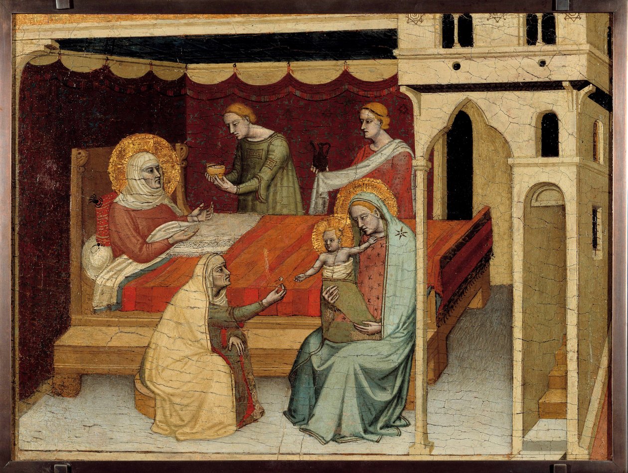 Pyhän Johannes Kastajan mestarin alttaritaulu, n. 1350 (maalaus) tekijältä Master of the Life of Saint John the Baptist
