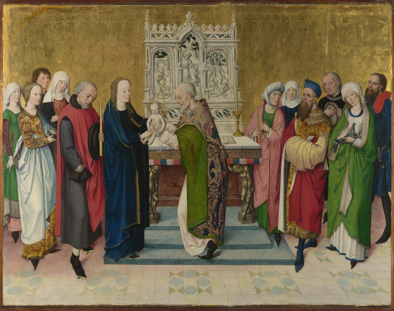Esitys temppelissä, noin 1470 tekijältä Master of the Life of the Virgin