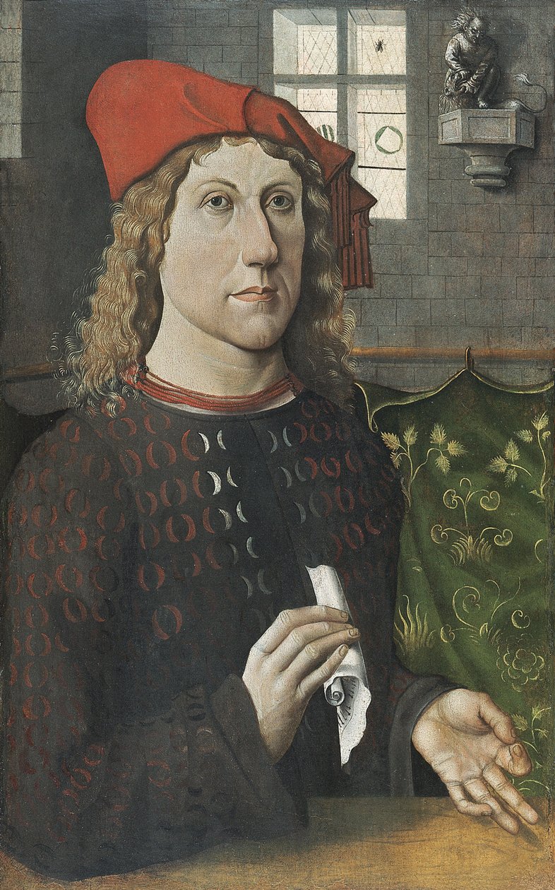 Nuoren miehen muotokuva tekijältä Master of the Lüneburg Last Judgement