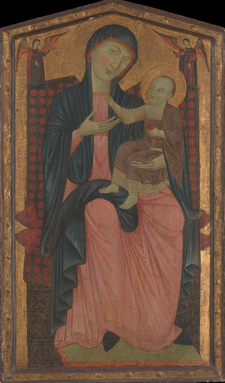 Madonna ja lapsi istuivat. tekijältä Master of the Magdalen