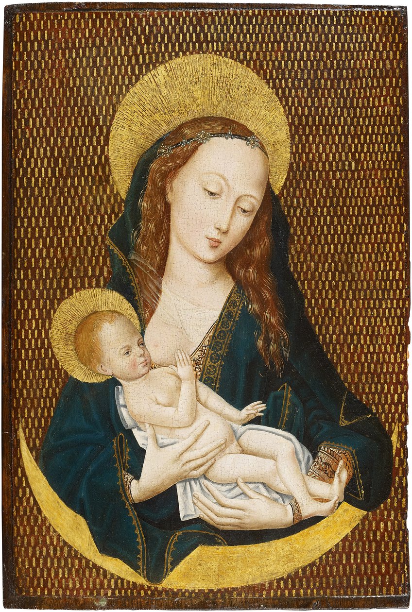 Maria laktaanit puolikuussa, noin 1485 tekijältä Master of the Magdalen Legend,
