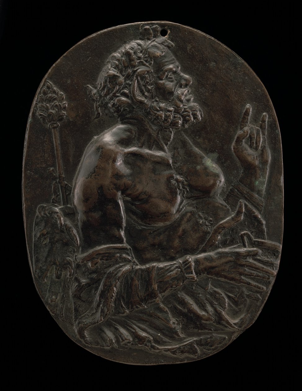 Satyr, 1400-luvun loppu tai 1500-luvun alku. tekijältä Master of the Martelli Mirror