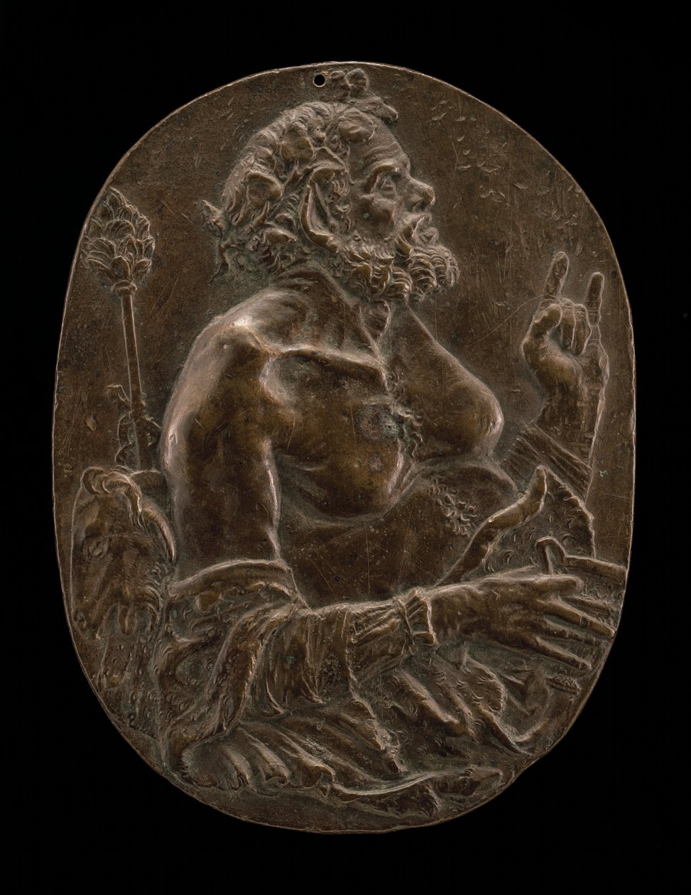 Satyr, 1400-luvun loppu tai 1500-luvun alku. tekijältä Master of the Martelli Mirror