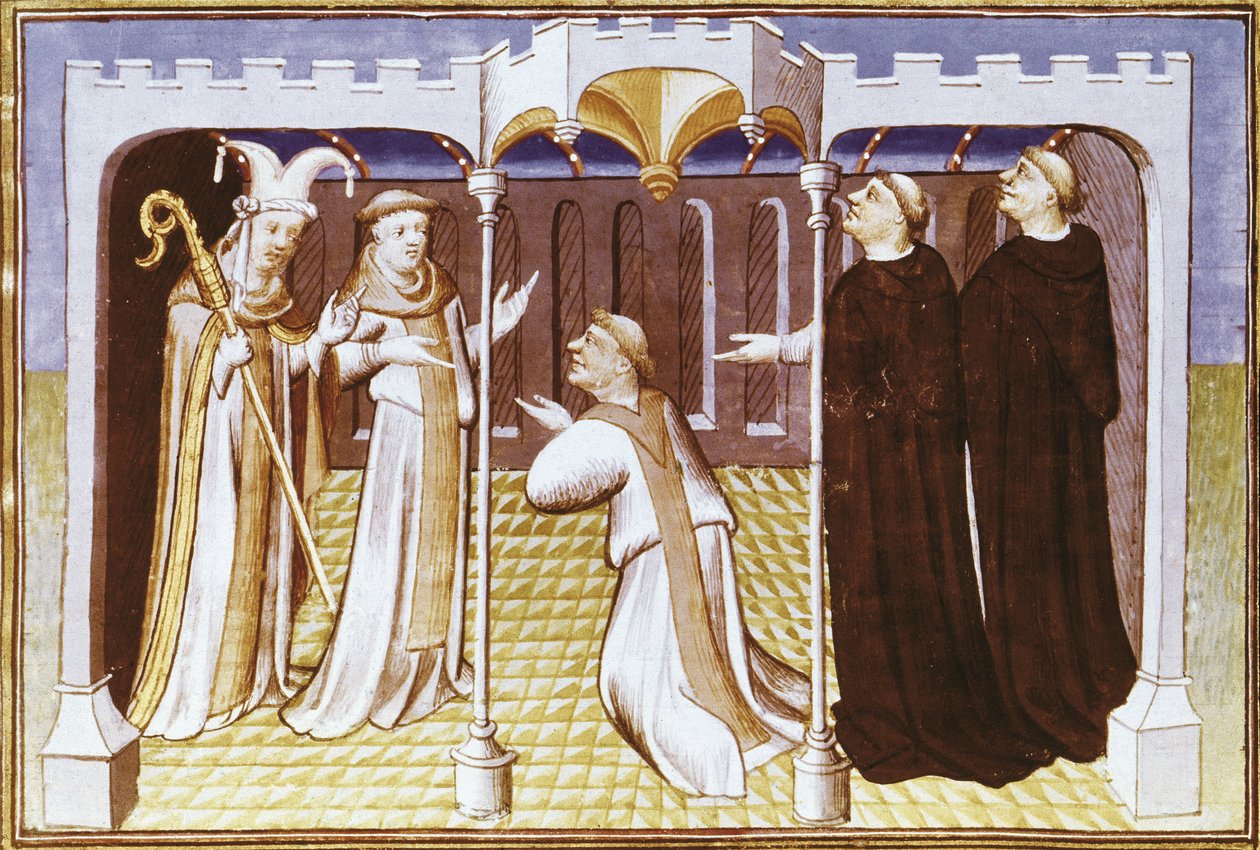 Veli Ricoldo da Monte di Croce ennen nestoriaaneja - RICOLDO DA MONTE DI CROCE (1242-1320). Italialainen dominikaanimunkki, suuri islamin asiantuntija. Veli Ricoldo da Monte di Croce ennen nestoriaaneja. Mazarinen mestarin teos tekijältä Master of the Mazarine