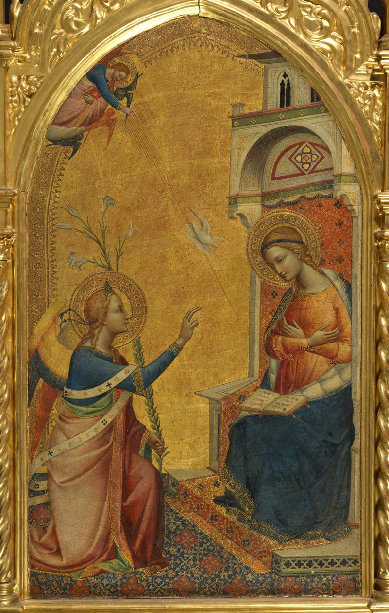 Annunciation, n. 1350-75 (tempera paneelissa) tekijältä Master of the Misericordia (attr.to)