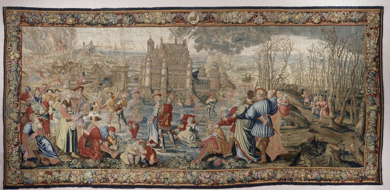 Talvi, Seasons of Lucas -sarjasta, n. 1535 (villa & silkki) tekijältä Master of the Months of Lucas Master of the Months of Lucas