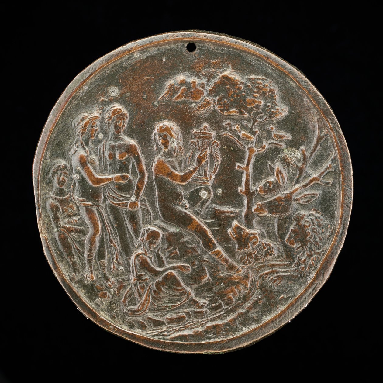 Orpheus leikkii eläimille, 1400-luvun viimeinen neljännes. tekijältä Master of the Orpheus Legend